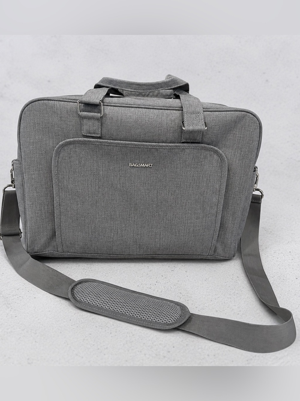 BAGSMART Gray Travel Duffel Weekender Carry-On Laptop Overnight Bag Like New
